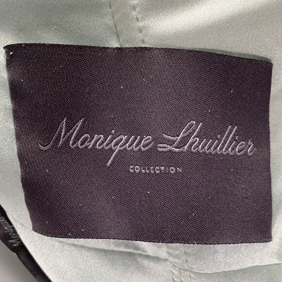 MONIQUE LHUILLIER Size 6 Mint Purple Strapless Evening Gown - Picture 5 of 9